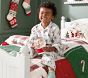 Holly Jolly Santa Flannel Kid Pajama Set