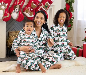 Prestigez Kid's Dr. Seuss The Grinch Pajama, Matching Family Sleep Set With Socks Behave For The Holidays - 3T - Red