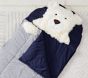 Bear Gingham Shaggy Head Sleeping Bag