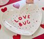 Love Bug Heart Shaped Melamine Plate