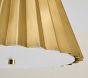 Chris Loves Julia Metal Pleated Semi Flush Mount (16")