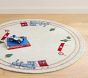 Train Border 5' Round Rug