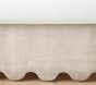Scalloped European Linen Crib Skirt