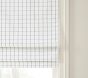 Woven Plaid Blackout Roman Shade