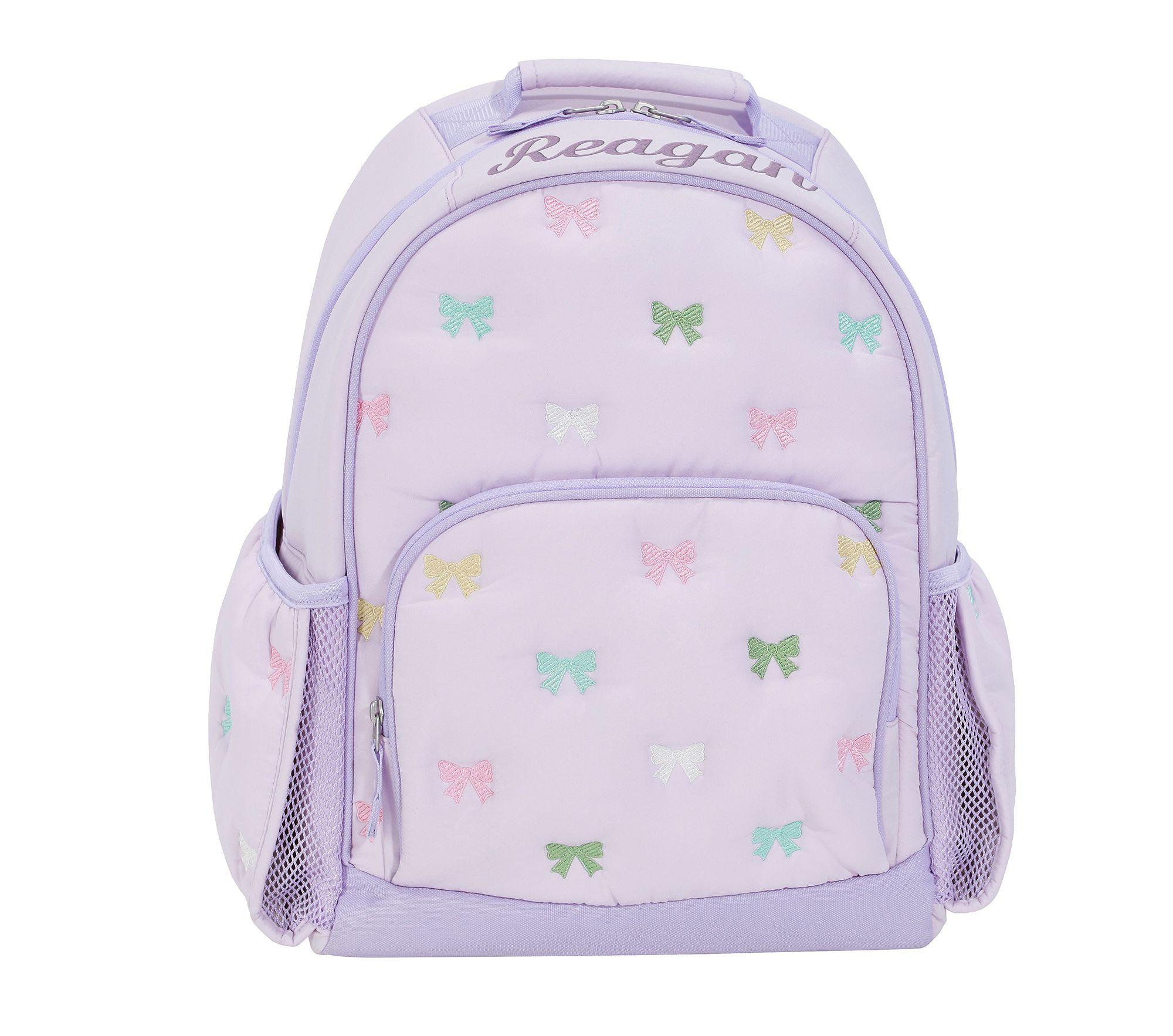 Mackenzie Puffer Lavender Bows Backpack