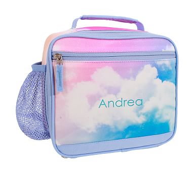 Mackenzie Rainbow Clouds Glitter Cold Pack Lunch Box