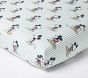 Disney Home x Sanderson Mickey Mouse Stripe Organic Crib Fitted Sheet