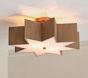 Wood Star Flush Mount