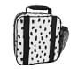Mackenzie Black &amp; White Brushstroke Dot Lunch Boxes
