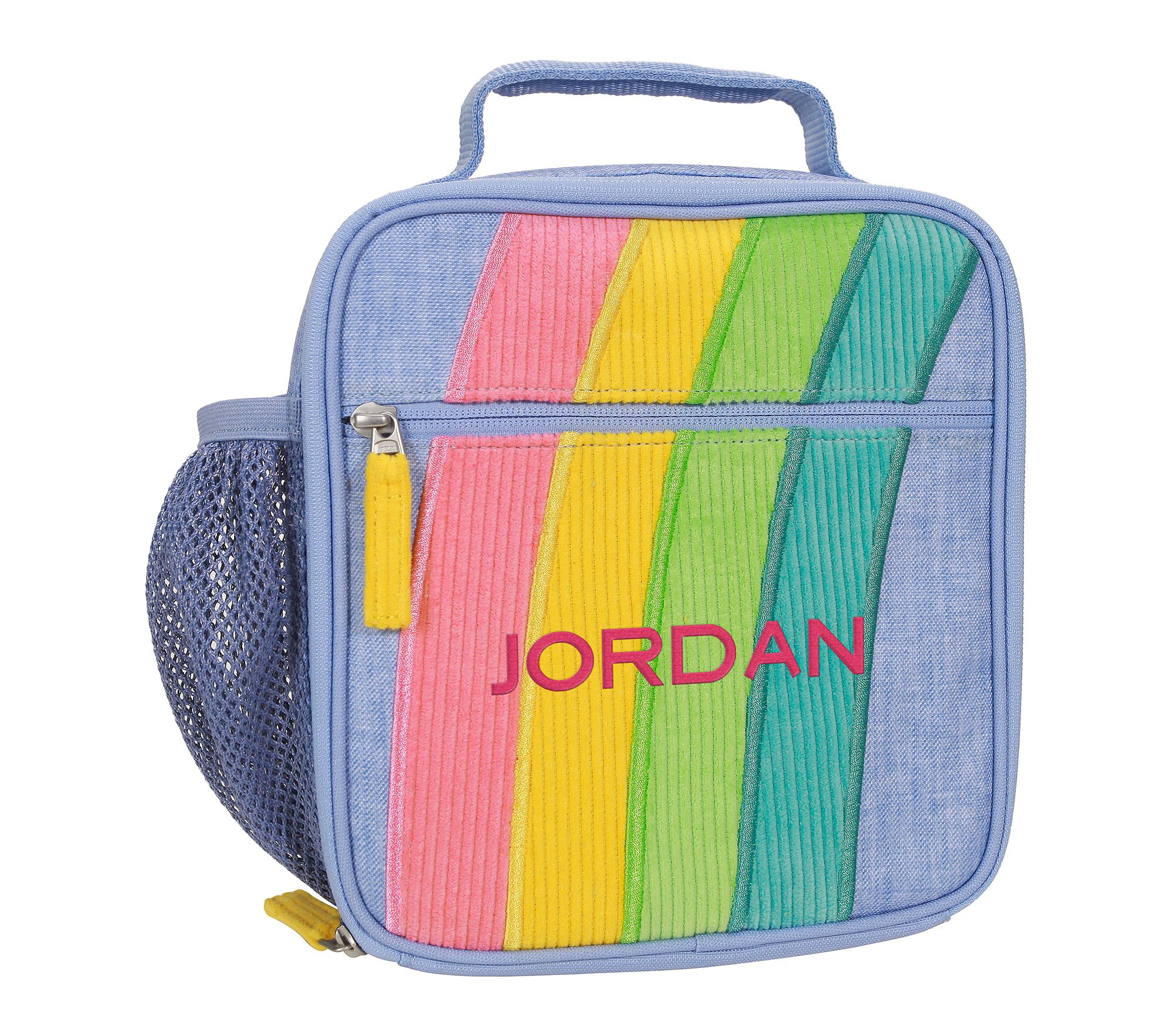 Mackenzie Rainbow Corduroy Applique Lunch Boxes