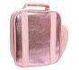 Mackenzie Pink Metallic Hearts Lunch Boxes