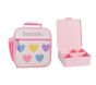 Mackenzie Pastel Chenille Hearts Lunch &amp; Bento Bundle, Set of 2