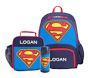 DC SUPERMAN Glow-in-the-Dark Mackenzie Backpack &amp; Lunch Bundle, Set of 3