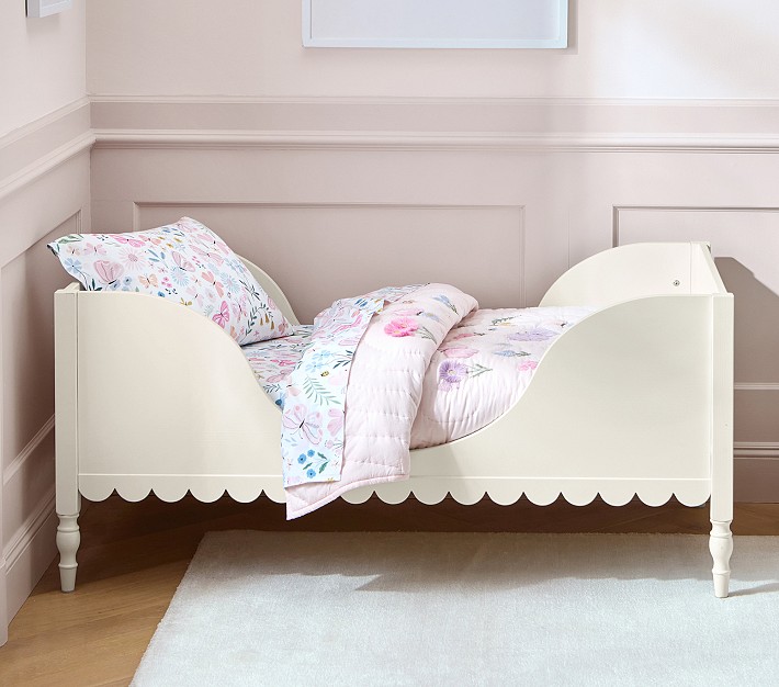 Penny Shelter Toddler Bed, French White | Pottery Barn Kids