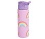Mackenzie Stoney Clover Lane Pink Rainbows Water Bottle