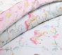Floral Horse Reversible Organic Duvet &amp; Shams