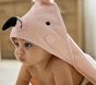 Super Soft Flamingo Baby Hooded Towel &amp; Washcloth Set