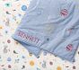 Embroidered Space Baby Quilt