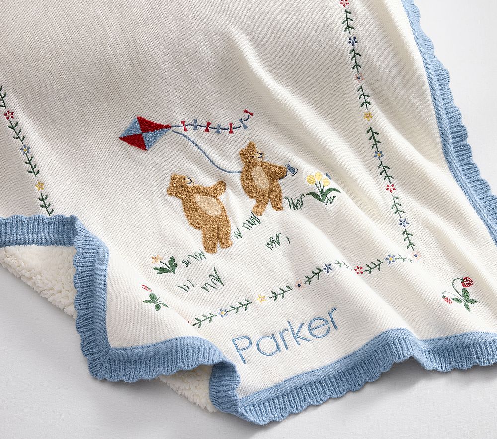 Riley Sheehey Bear Baby Blanket | Pottery Barn Kids