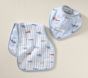 Airplane Organic Muslin Bib &amp; Burp Set