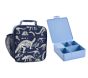 Mackenzie Navy Dino Bones Lunch Bundle, Classic Lunch, Chambray Square Bento