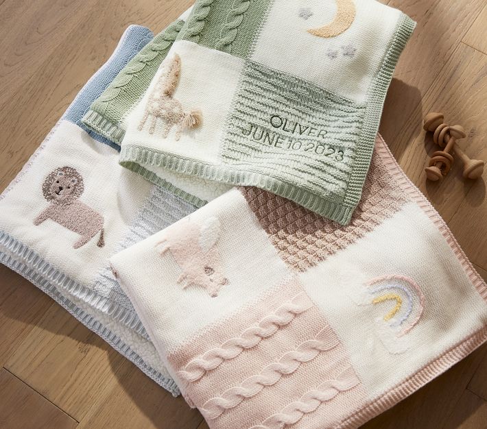 Personalized Baby Blanket – Monogrammed Embroidered Quilt For Boys & Girls, Soft, 36x46 Inches, Perfect Baby Gift - View #2