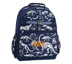 Mackenzie Navy Dinosaur Glow Adaptive Backpack | Pottery Barn Kids