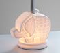 Embossed Bisque Elephant 3-Way Lamp