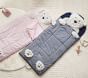 Puppy Gingham Shaggy Head Sleeping Bag