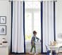 Color Bordered Cotton Grommet Blackout Curtain