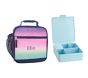 Mackenzie Rainbow Ombre Sparkle Glitter Lunch &amp; Bento Bundle, Set of 2