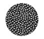 Faux Leather Brushstroke Dot Floor Mat