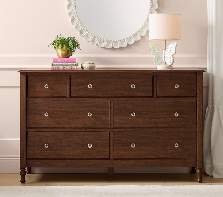 green emerald velvet dress Sloane 6-Drawer Modern Solid Wood Dresser with Metal Handles – Walker Edison main image 1
