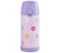 Mackenzie Pink Polka Dots Water Bottle