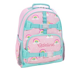 Mackenzie Pink Rainbows Glow-in-the-Dark Backpack | Pottery  display picture 1