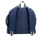 Mackenzie Solid Navy Trim Drawstring Backpack