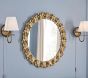 Chris Loves Julia Antique Gold Round Mirror (30")