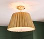 Chris Loves Julia Metal Pleated Semi Flush Mount (16")