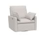 Open Box: Paxton Pillow Swivel Glider Power Recliner - Brushed Chenille Dove