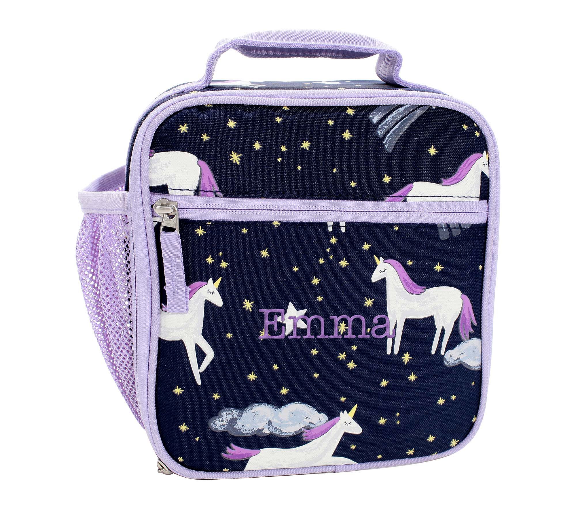 Mackenzie Navy Night Unicorn Glow Backpack | Pottery Barn Kids