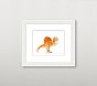 Leslee Mitchell Orange Spinosaurus Wall Art