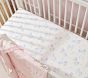 Unicorn Bows Organic Crib Fitted Sheet