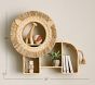 Rattan Lion Shaped Shelf (29")