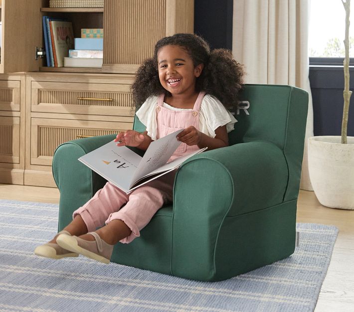 Anywhere Chair®, Forest Green Twill Slipcovers Only | Pottery Barn