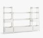 Wide Angled Bookcase Set