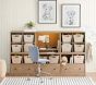 Cameron Stow-Away Desk With Cubbies Wall Storage System