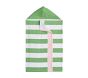 Rugby Stripe Flamingo Kid Beach Hooded Towel UPF 50+