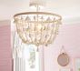 Porcelain Floral Semi Flush Mount (15")