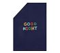 Good Night Sweater Knit Appliqué Baby Blanket