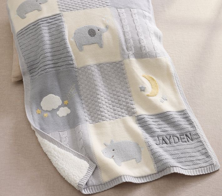 Personalized Baby Blanket With Monogram - Super Soft 36x46 Inch Quilt For Girls & Boys, Perfect Baby Shower Gift